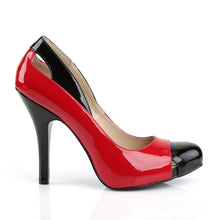 Load image into Gallery viewer, EVE-07 Pink Label 5&quot; Heel Black and Red Platform Shoes