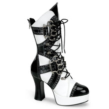 Load image into Gallery viewer, EXOTICA-1050 Funtasma 4&quot; Heel Black and White Women&#39;s Boots