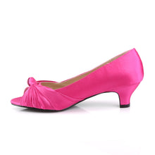 Load image into Gallery viewer, FAB-422 Pink Label 2Inch Heel Hot Pink Satin Fetish Footwear