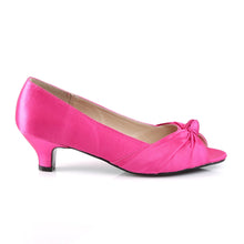 Load image into Gallery viewer, FAB-422 Pink Label 2Inch Heel Hot Pink Satin Fetish Footwear