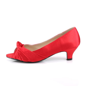 FAB-422 Pleaser Pink Label 2" Heel Red Satin Fetish Footwear