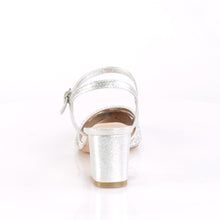 Load image into Gallery viewer, FAYE-06 Fetish 3&quot; Heel Silver Shimmering Fabric Sexy Shoes