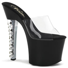 Load image into Gallery viewer, FEARLESS-701 7&quot; Heel Clear and Black Pole Dancing Platforms