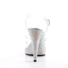 Load image into Gallery viewer, FLAIR-408DM Posing Competition Clear Silver Rhinestones Shoe