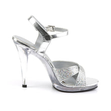 Load image into Gallery viewer, FLAIR-419(G) Fabulicious 4.5&quot; Heel Silver Glitter Sexy Shoes