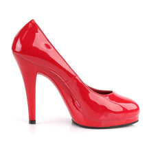 Load image into Gallery viewer, FLAIR-480 Pleaser Pink Label 4.5 Inch Heel Red Platform Shoe