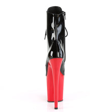 Load image into Gallery viewer, FLAMINGO-1020 8&quot; Black Patent and Red Pole Dancer Platforms