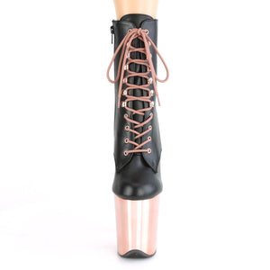 FLAMINGO-1020 Pleaser 8 Inch Heel Black Pole Dancer Platform