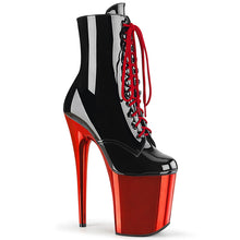 Load image into Gallery viewer, FLAMINGO-1020 8&quot; Heel Black Red Chrome Pole Dancing Platform