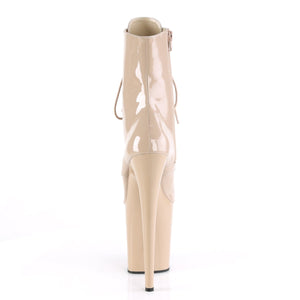 FLAMINGO-1020 8 Inch Heel Nude Patent Pole Dancing Platforms