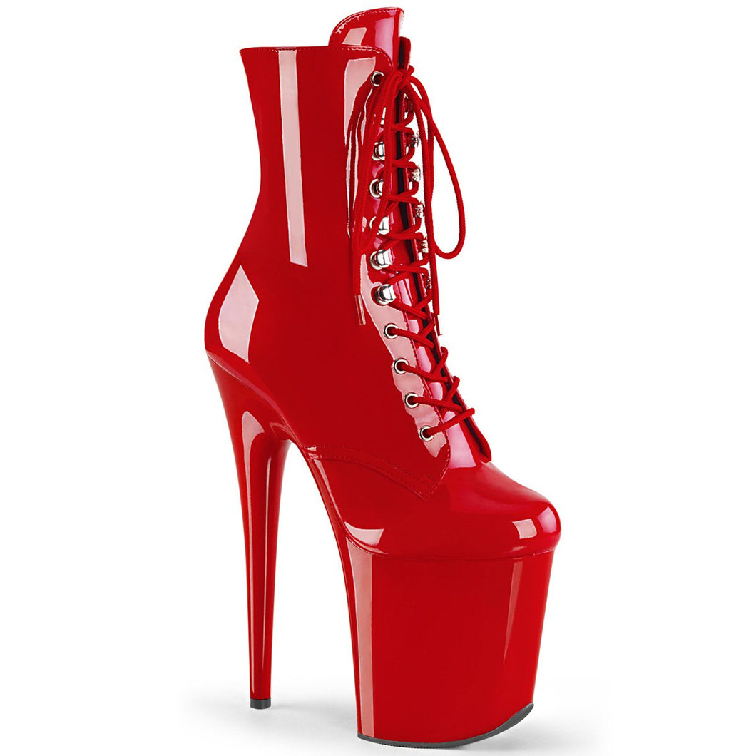 FLAMINGO-1020 Pleaser 8 Inch Heel Red Pole Dancing Platforms