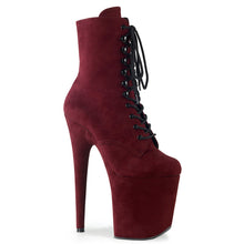 Load image into Gallery viewer, FLAMINGO-1020FS 8 Inch Heel Burgundy Pole Dancing Platforms