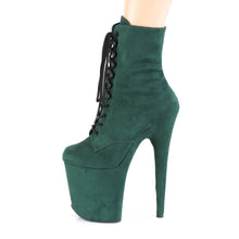 Load image into Gallery viewer, FLAMINGO-1020FS 8&quot; Heel Emerald Green Pole Dancing Platforms