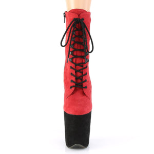 FLAMINGO-1020FSTT Pleaser 8 Inch Heel Red Pole Dance Shoes