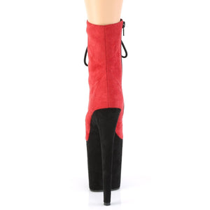 FLAMINGO-1020FSTT Pleaser 8 Inch Heel Red Pole Dance Shoes