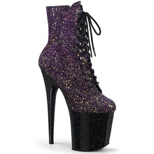 Load image into Gallery viewer, FLAMINGO-1020OMBG 8&quot; Heel Purple Glitter Strippers Shoes