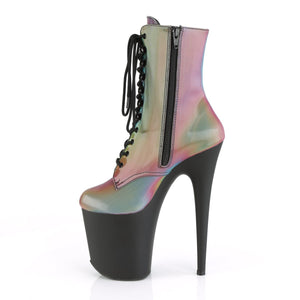 FLAMINGO-1020REFL 8 Inch Heel Rainbow Pole Dancing Platforms