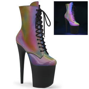 FLAMINGO-1020REFL 8 Inch Heel Rainbow Pole Dancing Platforms