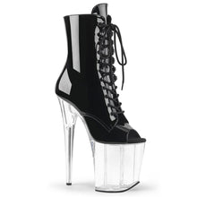 Load image into Gallery viewer, FLAMINGO-1021 8&quot; Heel Black and Clear Pole Dancing Platforms