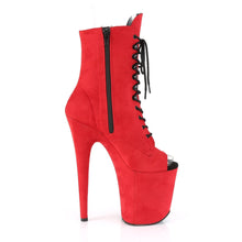 Load image into Gallery viewer, FLAMINGO-1021FS Pleaser 8 Inch Heel Red Pole Dancer Platform