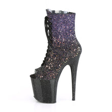 Load image into Gallery viewer, FLAMINGO-1021OMBG 8&quot; Heel Purple Glitter Strippers Shoes