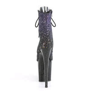 FLAMINGO-1021OMBG 8" Heel Purple Glitter Strippers Shoes