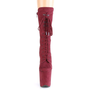 FLAMINGO-1050FS 8 Inch Heel Burgundy Pole Dancing Platforms