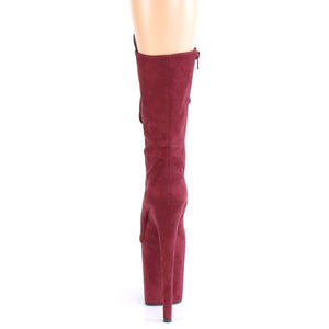 FLAMINGO-1050FS 8 Inch Heel Burgundy Pole Dancing Platforms