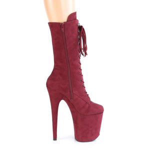 FLAMINGO-1050FS 8 Inch Heel Burgundy Pole Dancing Platforms