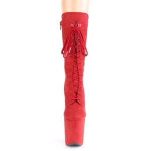 FLAMINGO-1050FS Pleaser 8 Inch Heel Red Pole Dancer Platform