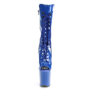 FLAMINGO-1051 8" Heel Royal Blue Pole Dancing Platforms