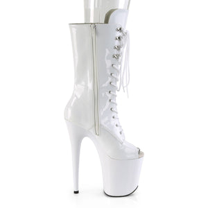 FLAMINGO-1051 8" Heel White Patent Pole Dancing Platforms