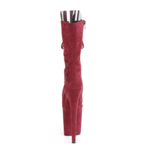 FLAMINGO-1051FS 8 Inch Heel Burgundy Pole Dancing Platforms