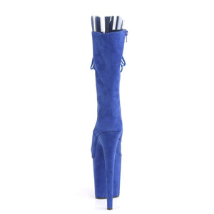 FLAMINGO-1051FS 8" Heel Royal Blue Pole Dancing Platforms