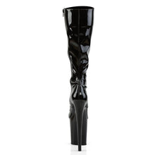 Load image into Gallery viewer, FLAMINGO-2023 8&quot; Black Stretch Patent Pole Dancer Platforms