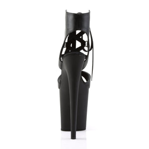 FLAMINGO-800-14 Pleaser 8 Inch Heel Black Pole Dance Shoes