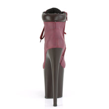 Load image into Gallery viewer, FLAMINGO-800TL-02 8&quot; Heel Burgundy Nubuck Pole Dancer Shoes