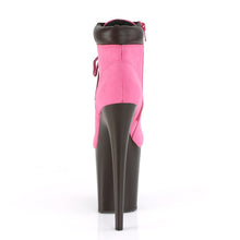 Load image into Gallery viewer, FLAMINGO-800TL-02 8&quot; Heel Hot Pink Nubuck Pole Dancer Shoes