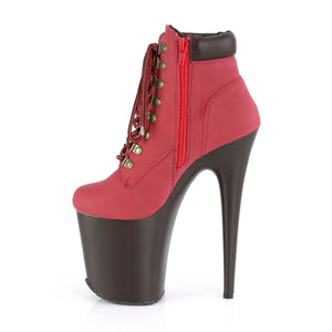 FLAMINGO-800TL-02 8" Heel Wine Nubuck Pole Dancing Platforms