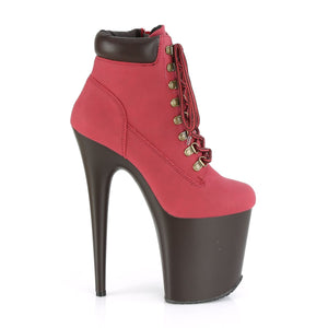 FLAMINGO-800TL-02 8" Heel Wine Nubuck Pole Dancing Platforms