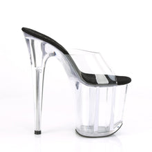 Load image into Gallery viewer, FLAMINGO-801 8&quot; Heel Clear and Black Pole Dancing Platforms