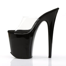 Load image into Gallery viewer, FLAMINGO-801 8&quot; Heel Clear and Black Pole Dancing Platforms