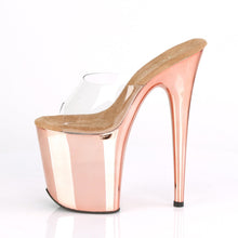 Load image into Gallery viewer, FLAMINGO-801 8&quot; Heel Clear Rose Gold Chrome Strippers Shoes