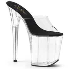 Load image into Gallery viewer, FLAMINGO-801 8&quot; Heel Clear and Black Pole Dancing Platforms