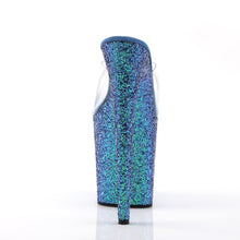 Load image into Gallery viewer, FLAMINGO-801LG 8&quot; Heel Transparent Blue Glitter Sexy Shoes