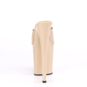 FLAMINGO-801N 8" Heel Cream (Jelly-Like) Pole Dancer Shoes