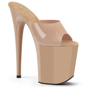 FLAMINGO-801N 8" Heel Cream (Jelly-Like) Pole Dancer Shoes