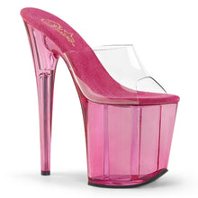 Load image into Gallery viewer, FLAMINGO-801T 8&quot; Heel Clear Pink Tinted Pole Dance Platforms