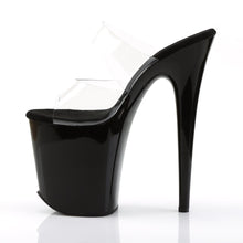 Load image into Gallery viewer, FLAMINGO-802 8&quot; Heel Clear and Black Pole Dancing Platforms