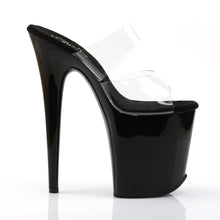 Load image into Gallery viewer, FLAMINGO-802 8&quot; Heel Clear and Black Pole Dancing Platforms